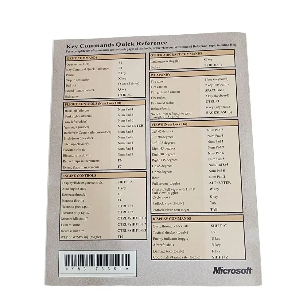 Microsoft Combat Flight Simulator WWII Europe Series Big Box